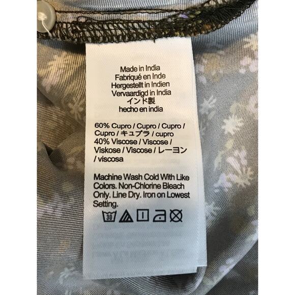 Madewell Floral Wide V-Neck Midi Dress 8 Expedition Green Cap Sleeve - Picture 11 of 12